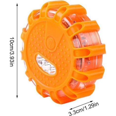 Gyrophare LED Magnétique, 2 Pièces Balise Avertissement Éclairage d'Urgence avec 9 Modes Clignotants, Voiture, Camion (1/4)