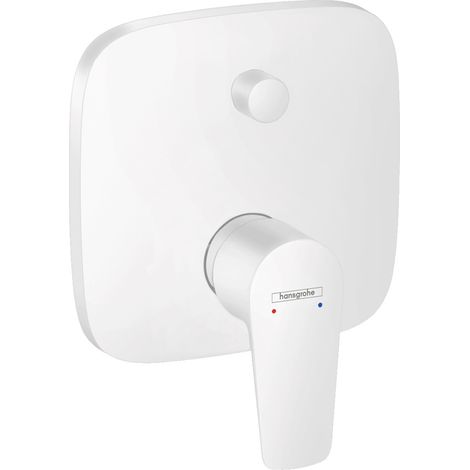 Hansgrohe Talis E paneles para mezclador empotrado de bañera y ducha, Blanco mate (71745700)