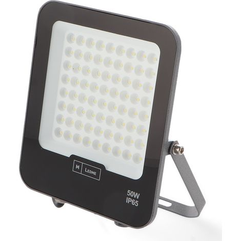 Faro proiettore Led Napoli Plus 50W Nero da esterno IP65 Bianco freddo 6000K M LEDME (1/5)