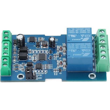 Relaismodul DC 7–24 V RS485/TTL Ein-/Ausgang mit Verpolungsschutz Zwei Relaismodul