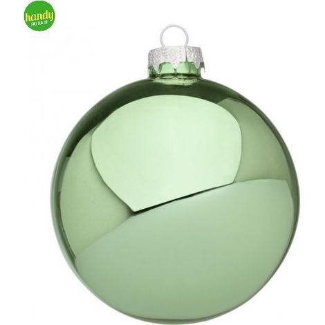 Sfera in vetro Bizzotto verde mela lucido Ø8 cm