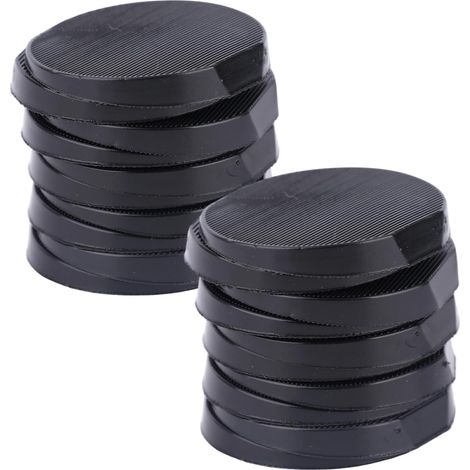 20pcs Cales Nivellement Caoutchouc Meubles, Cales Antidérapantes pour Niveler Tables Toilettes Pieds de Chaise et Appareils Électroménagers sur Sols Irréguliers Pieds Empilables pour Bricolage (Noir) (1/5)