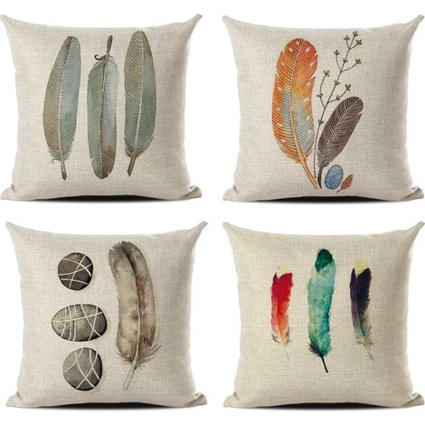 100 fundas de cojín con estampados de animales y plantas, estampado del Árbol de la Vida, fundas de almohada para sofá, aptas para salón y dormitorio, 45x45 cm, relleno de plumón.