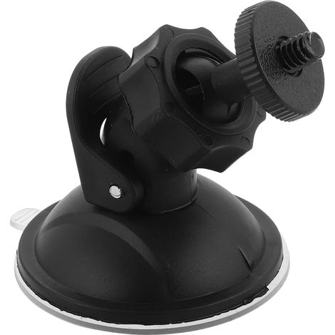 Supporto per DVR con ventosa e filettatura, angolo flessibile e regolabile, connessione sicura, adatto a diverse dashcam. (1/4)