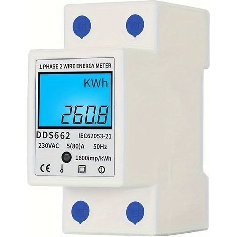 Multifunctional digital energy meter with circuit breaker, single-phase, DIN rail mounted, two-wire single-phase (1/5)