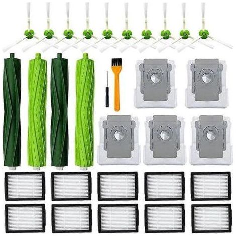 Pour iRobot Roomba I3, I3+, I4, I6, I6+, I7, I7+, I8, I8+, E5, E6, E7, Robot aspirateur brosse latérale principale filtre Hepa (1/5)
