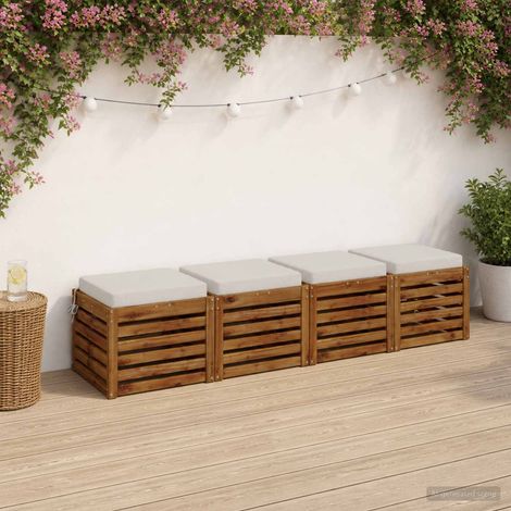 vidaXL 4-Piece Seat Cushions SOEST 4 pcs 100% Polyester White (1/5)