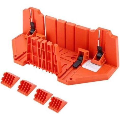Boîte à biseauter, pince de coupe de précision, pince à biseauter multi-angles (0°, 22,5°, 45°, 90°), outil de coupe en plastique pour le travail du bois à faire soi-même. (1/5)