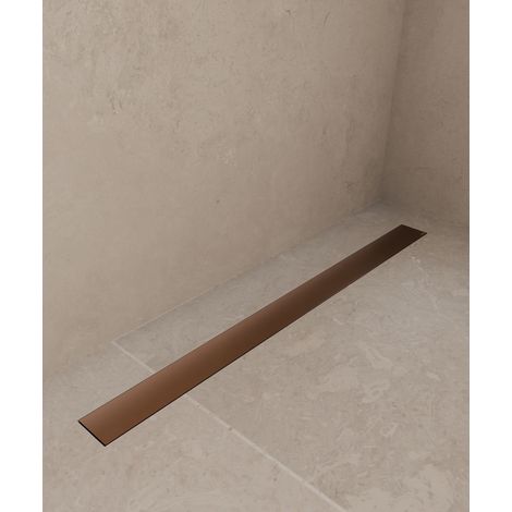 Duschrinne aus Edelstahl Roségold gebürstet - 900 mm