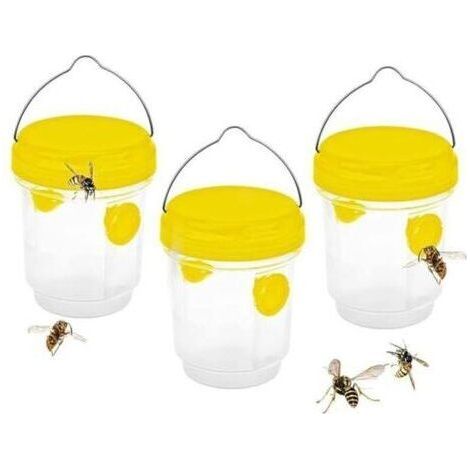 Piege Frelon Asiatique.Piege A Guepes Et Frelons Exterieur À Suspendre.Kit Piege A Frelon pour Bouteille Plastique Interieur. Piege Moustique. Mouche. Moucheron .3PC (1/5)