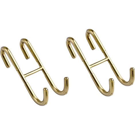 Gancio per porta doccia in vetro con gancio in acciaio inox 304, supporto da bagno senza bordo e senza foratura - dorato (1/5)