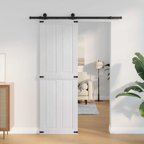 vidaXL Porte de grange Corona 70 x 210 cm Bois de pin massif