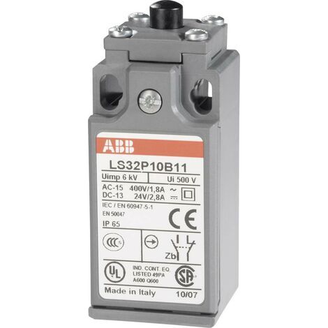 ABB 1SBV010310R1211 LS32P10B11 Interrupteur de fin de course 400 V/AC 1.8 A poussoir à rappel IP65 1 pc(s) (1/4)