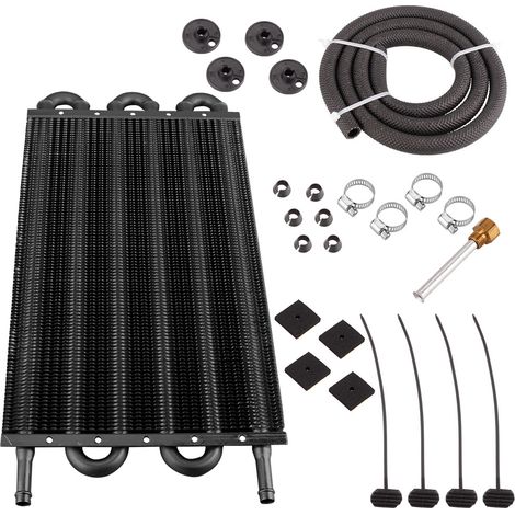 Ensemble condenseur, boîte de vitesses et radiateur de climatisation General Motors à 6 rangées, accessoires noirs (1/4)