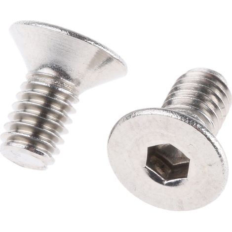 Vis à six pans creux, M10 x 30mm, tête Vis fraisée à tête creuse hexagonale, en Acier Inoxydable ( Prix pour Sachet de 25 )