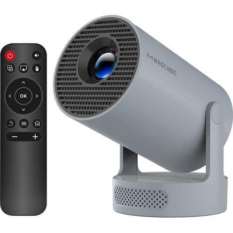 Proyector, compatible con 8K, diseño portátil, color gris nuevo profesional, enchufe europeo. (1/2)