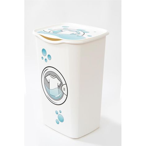 Cesto Portabiancheria Lavanderia Laundry 50 litri Bianco Belli e Forti (1/2)