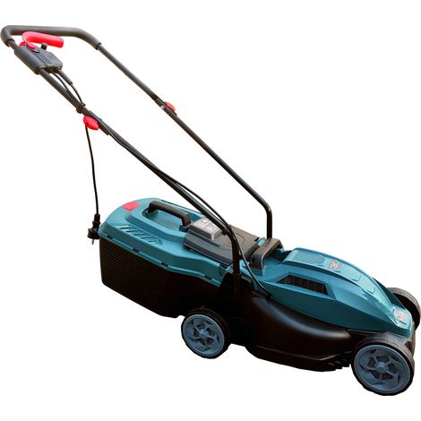 Cortacésped eléctrico Könner & Söhnen KS 32LM12-BL, 1200 W, motor sin escobillas, ancho de corte de 32 cm, diseño compacto, recogedor de césped de 30 L, alta eficiencia y larga vida útil. (1/5)