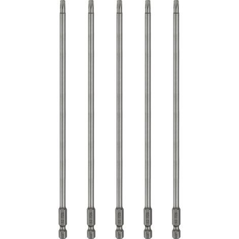 5Pcs Embout Tournevis T25 Torx Tige Hexagonale 1/4" Magnétique (1/5)