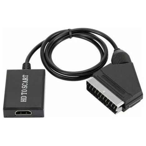convertisseur hdmi vers péritel adaptateur audio vidéo hd 1080p pour hdmi vers péritel Sky Box Stb (1/3)