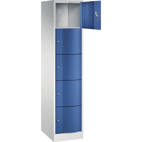 C+P, Armoire à cinq casiers Resisto, 1 compartiment, gris (1/5)