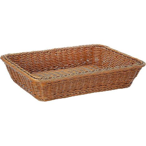 40 cm großer Weidenkorb, Aufbewahrungskorb, Brotkorb, Verkaufskorb für Supermärkte, Servierkorb für Lebensmittel, Obst und Gemüse, Restaurant (1/5)