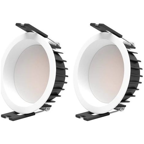 2PCS LED-Einbaustrahler 7W 3000K Einbau-LED-Strahler CRI 90+ Kein Flackern Innen-LED-Deckenstrahler, 100° Abstrahlwinkel, Ø85 mm Einbauloch, Deckenbeleuchtung, Deckenleuchte [Energieklasse G] (1/5)