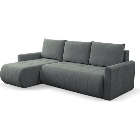Selsey Timmone – Ecksofa mit Schlaffunktion & Bettkasten, Chenille, Universal, Aschgrau (1/5)
