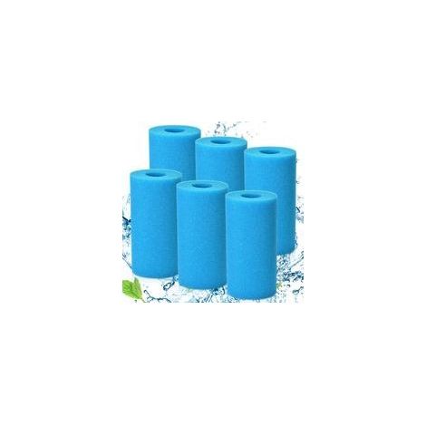Lot de 6 Éponge Filtrante Type A, Filtre en Mousse pour Spa, Filtre de Piscine en Mousse, Cartouche de Filtre en Mousse, Réutilisables et Lavable, pour Spa, Piscine (1/5)