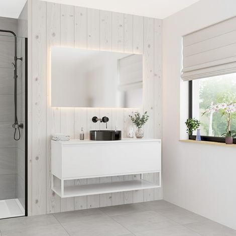 Ceramia Neues Badezimmermöbel 120 cm, FSC-zertifiziert, off-white (CERAMIA-1OW120)