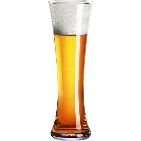 Verre à bière - Verre à pinte - Verre à pied - Boissons festives - Élégant sablier - 355 ml - Transparent (1/5)