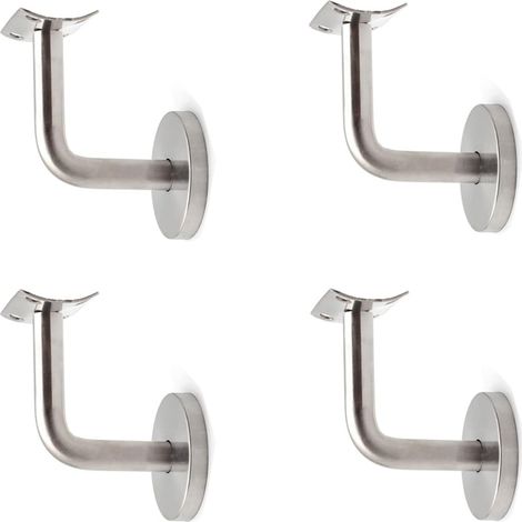 Pièces Mains Courantes Supports Muraux, Support de Main Courante, pour la Protection de Sécurité Dans les Cages D'escalier, Couloirs, Salles de Bain, etc(Argent) (1/5)