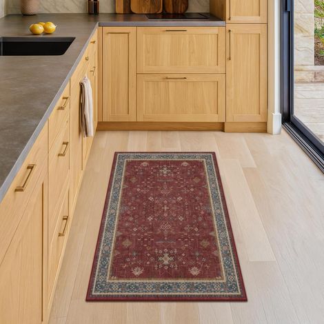 Tapis en velours cristal avec semelle en plastique antidérapante lavable (60×90CM), idéal pour l'entrée, devant la porte de la cuisine, devant la salle de bain ou à l'intérieur (1/4)