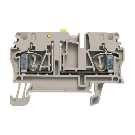 Bloc de jonction rail DIN Weidmuller ZTR, 2.5mm², Cage à ressort, Marron ( Prix pour Boîte de 5 )