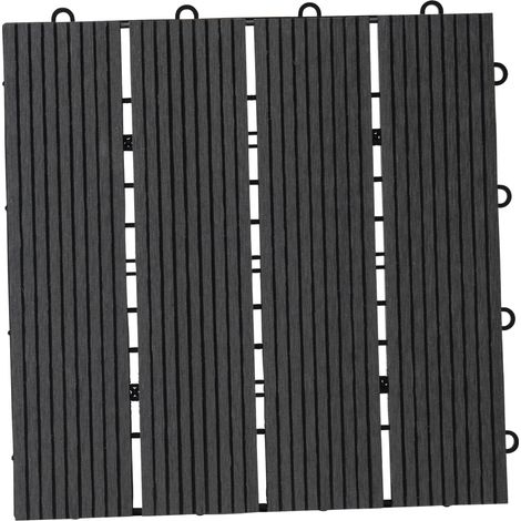 Baldosa de suelo 30x30cm lote de 6 Gris oscuro (1/4)