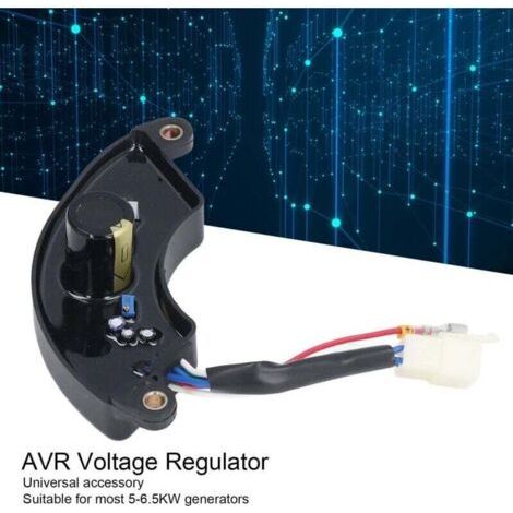 Régulateur de tension AVR universel pour générateur diesel essence 5-6.5KW 1PH 220V style demi-lune