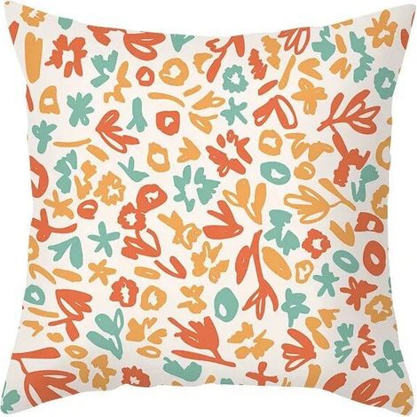 Taie D'oreiller Coton Linen - 40x40 cm - Motif Double Face - Pour Canapé Lit Chaise Bureau Extérieur - 1 Pièce (1/5)