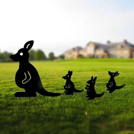 Metal Garden Decor, Kangaroo Art in Outdoor Metal Statues (1/4)