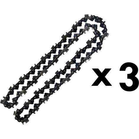 Gt Garden – Lot de 3 chaînes 72 maillons pour tronçonneuse 18 pouces – Pas .325' – Largeur de jauge 1.5 mm – Pour bois dur et teck