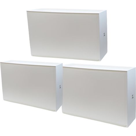 SET 3 SCARPIERE IN PROPILENE 51 X 17 X H39 CM COMPONIBILI IMPILABILI BIANCHE (1/5)