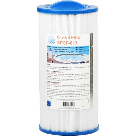 Filtre spa Crystal Filter® SPCF-613 Compatible Rising Dragon RD35 - Pleatco PWW50S - Darlly 40372 (1/5)