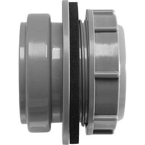 Raccord gris pour liaison de cuves avec un tube PVC ø50