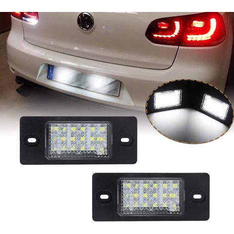 Eclairage de Plaque Immatriculation 2 x lumiere de plaque d'immatriculation Pour GOLF5 Passa-t Tiguan Touareg Bora Limousine/Variant Fabia (1/5)
