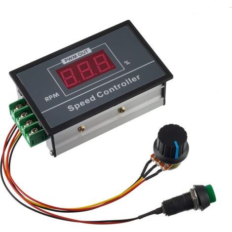 Adjustable digital display PWM DC motor controller 30A 6-60V 12V 24V 36V 48V LED display control with on/off switch (1/5)