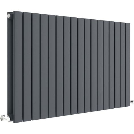 Nuie 600mm x 992mm Anthracite Sloane Double Panel Radiator - HLA56D (1/3)