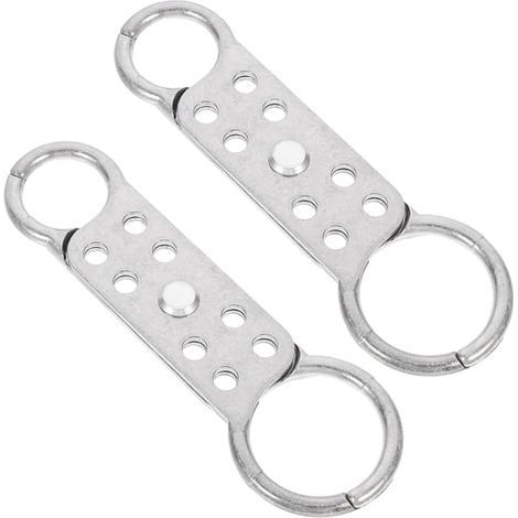 2 Pièces De Cadenas Anti-Étincelles À 8 Trous Loquet En Aluminium Cadenas À Double Extrémité 8 Trous Fournitures De Verrouillage Loquet D'Étiquette Cadenas De Sécurité (1/5)