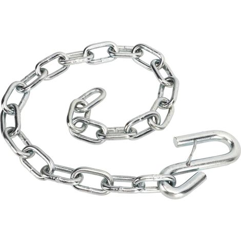 Chaîne de sécurité de remorque, chaînes robustes de 3500lb avec Double pince à ressort, crochets en S, câbles métalliques de remorquage pour camping-car