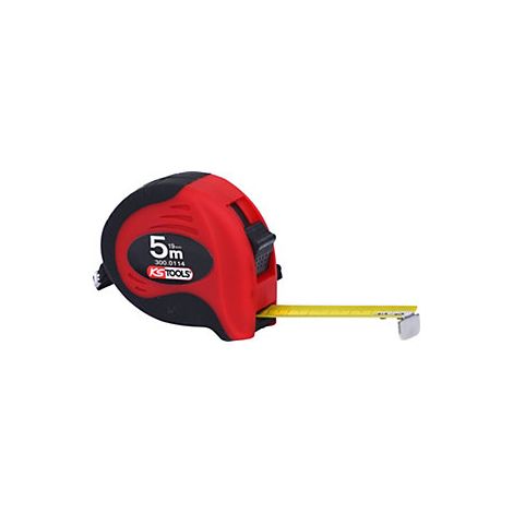 Cinta métrica con inmovilizador  negro / rojo  longitud 5 m 