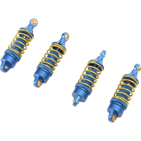 Amortisseurs avant et arrière en alliage d'aluminium haute élasticité pour voiture RC TRAXXAS E Revo 1/16 (bleu) (1/5)
