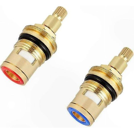 Cartouche céramique mitigeur 2 pièces, joint en laiton résistant à la corrosion, robinet antiexplosion universel pour remplacement de salle de bain (1/5)
